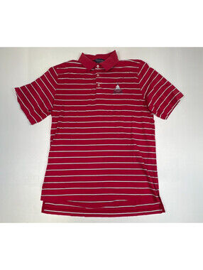 Polo Golf Ralph Lauren Mens Shirt Medium Red Striped 2011 US Open Pima Cotton